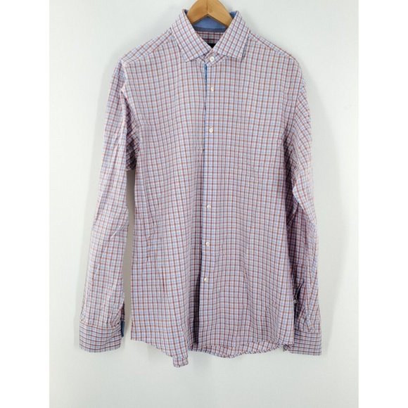 Hugo Boss Men's Multicolored Button Up Dress Shirt Size‎ 44 - Picture 1 of 6